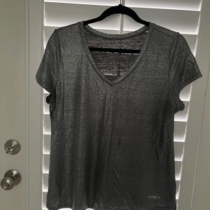 Eileen Fisher Sparkly Silver Top